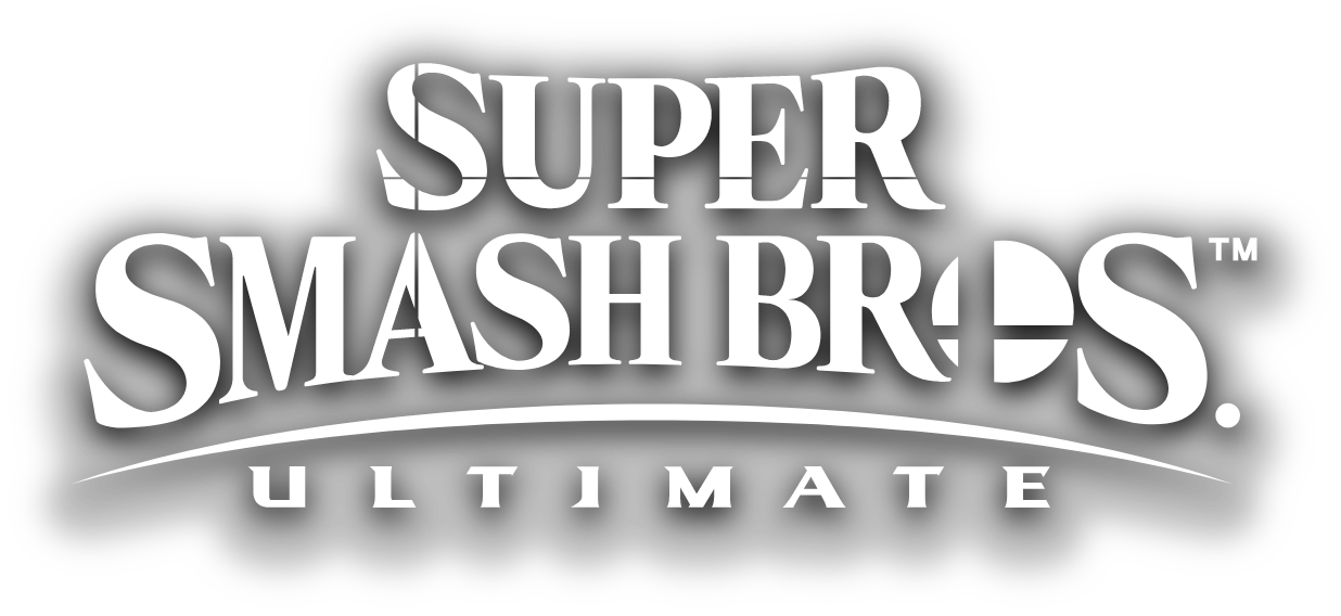 Super Smash Bros Ultimate logo white Super Smash Bros Ultimate logo white